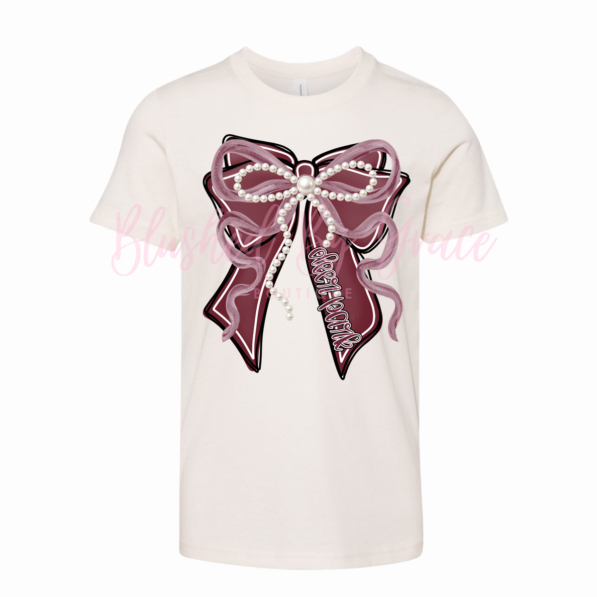 Deer Park Bow Cream Shirt