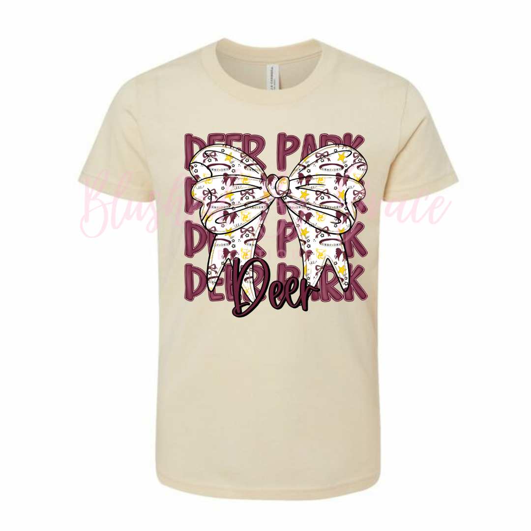 Deer Park Bow Cream Shirt