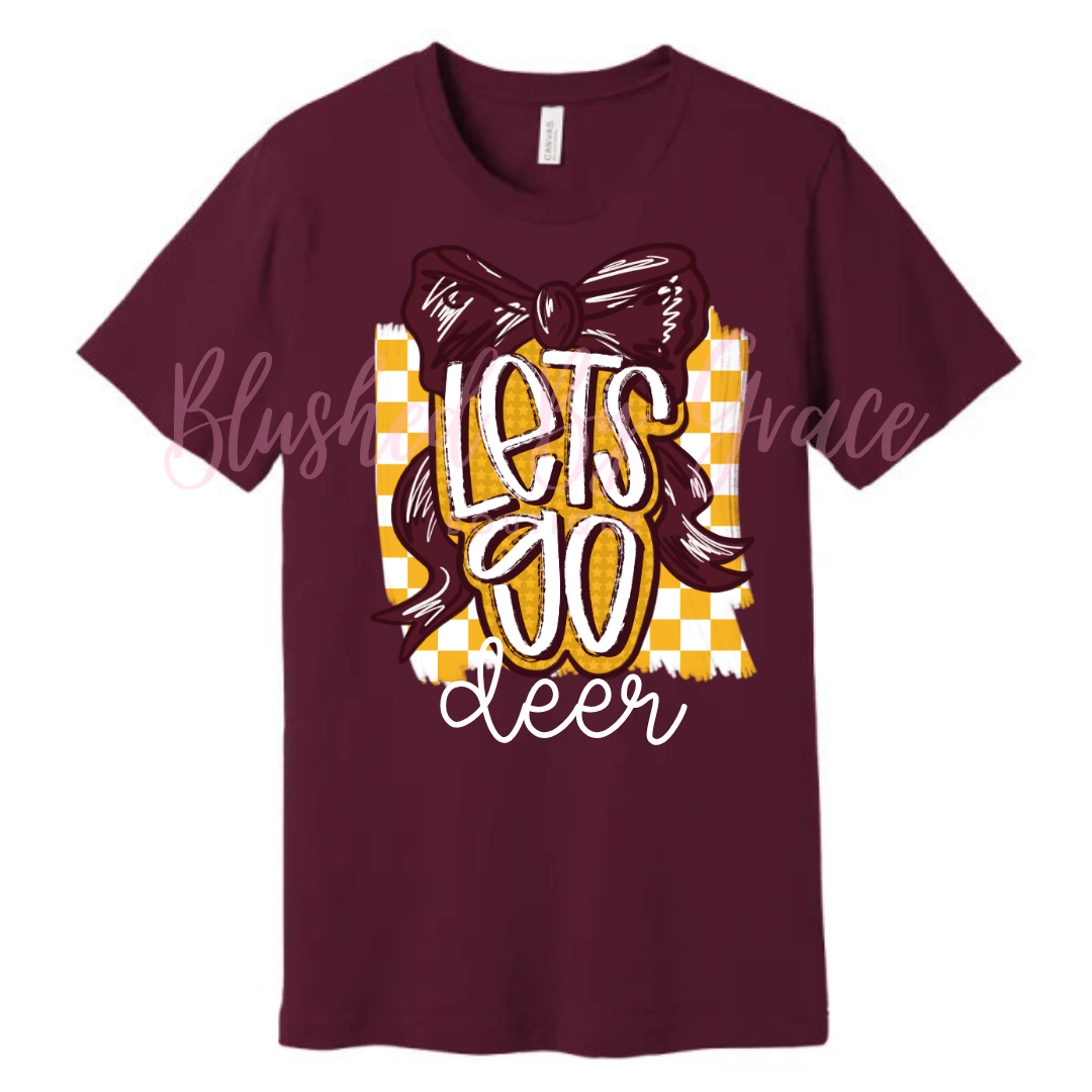 Let's Go Deer Maroon Shirt