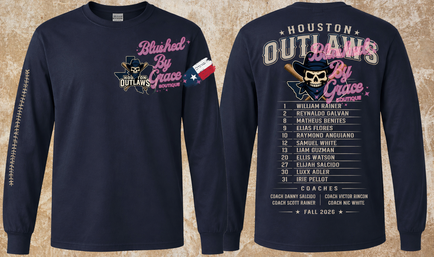 Houston Outlaws Roster Shirt Option #2