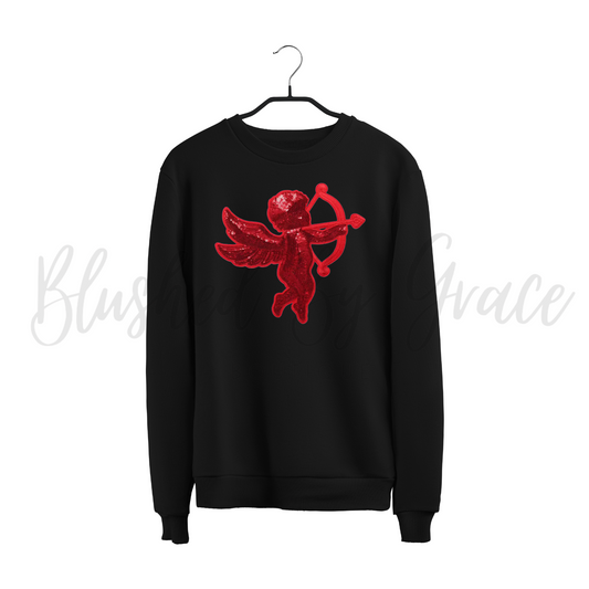 Red Cupid Sequined Patch