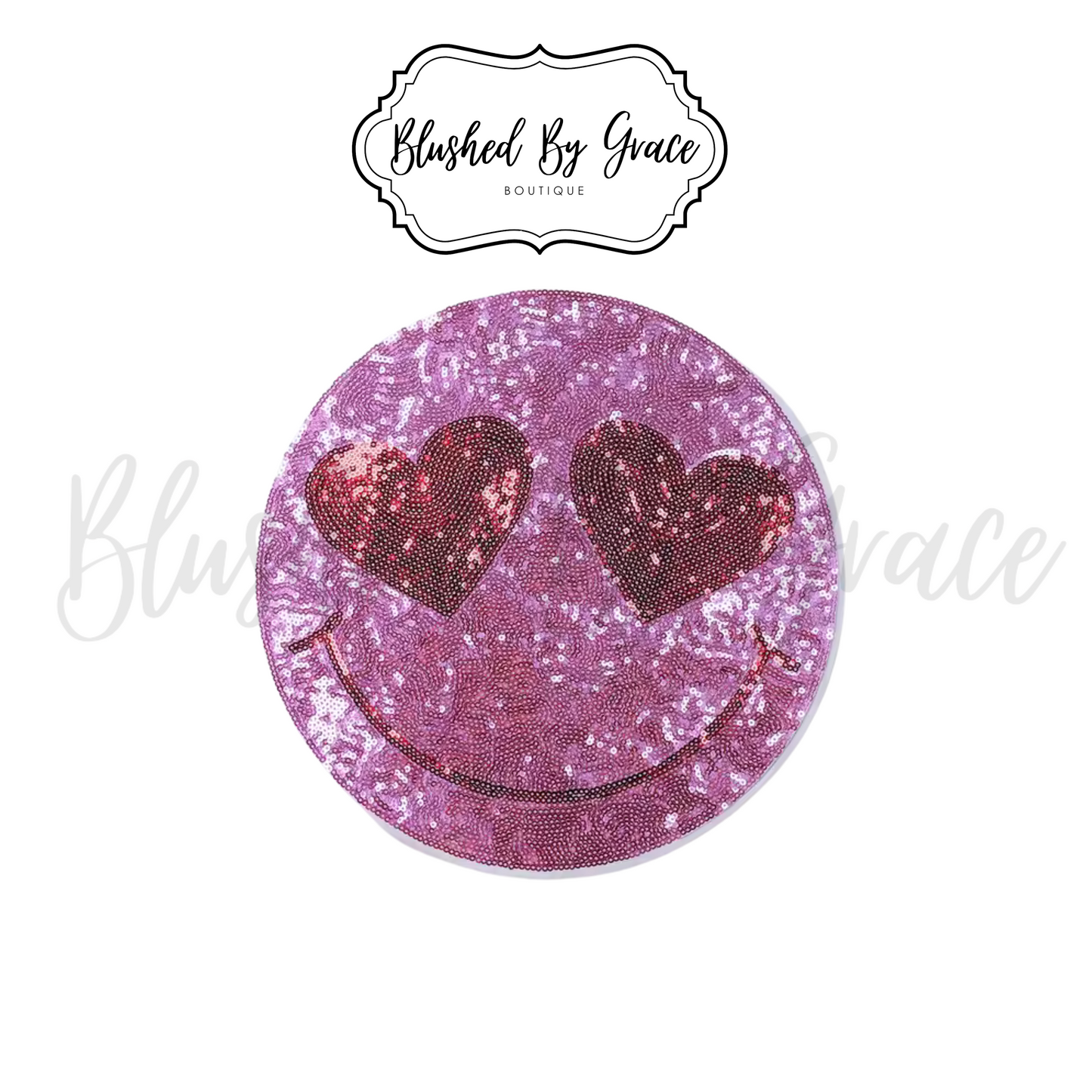 Pink Sequin Heart Eyes Patch