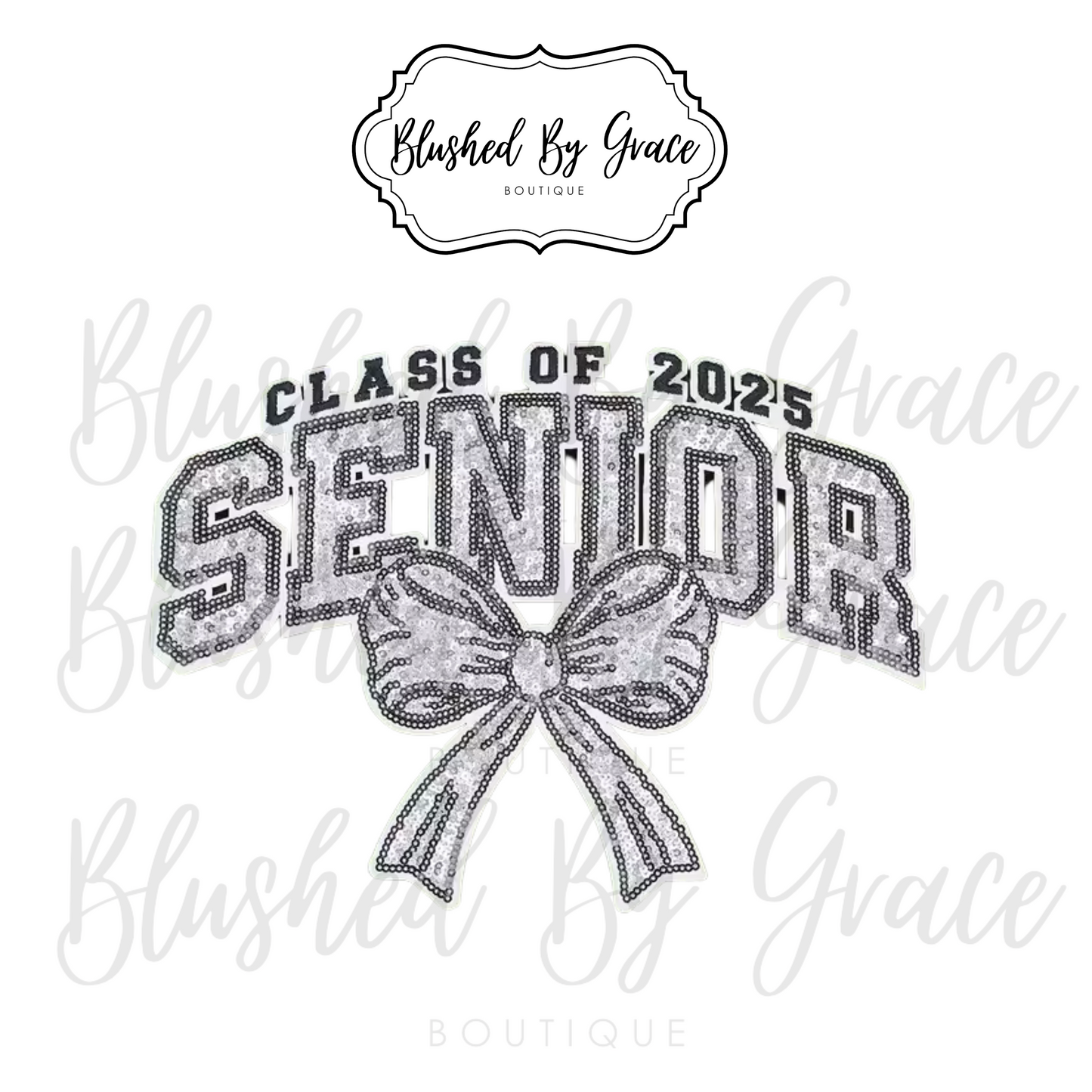 Silver Sequin 2025 Senior Patch