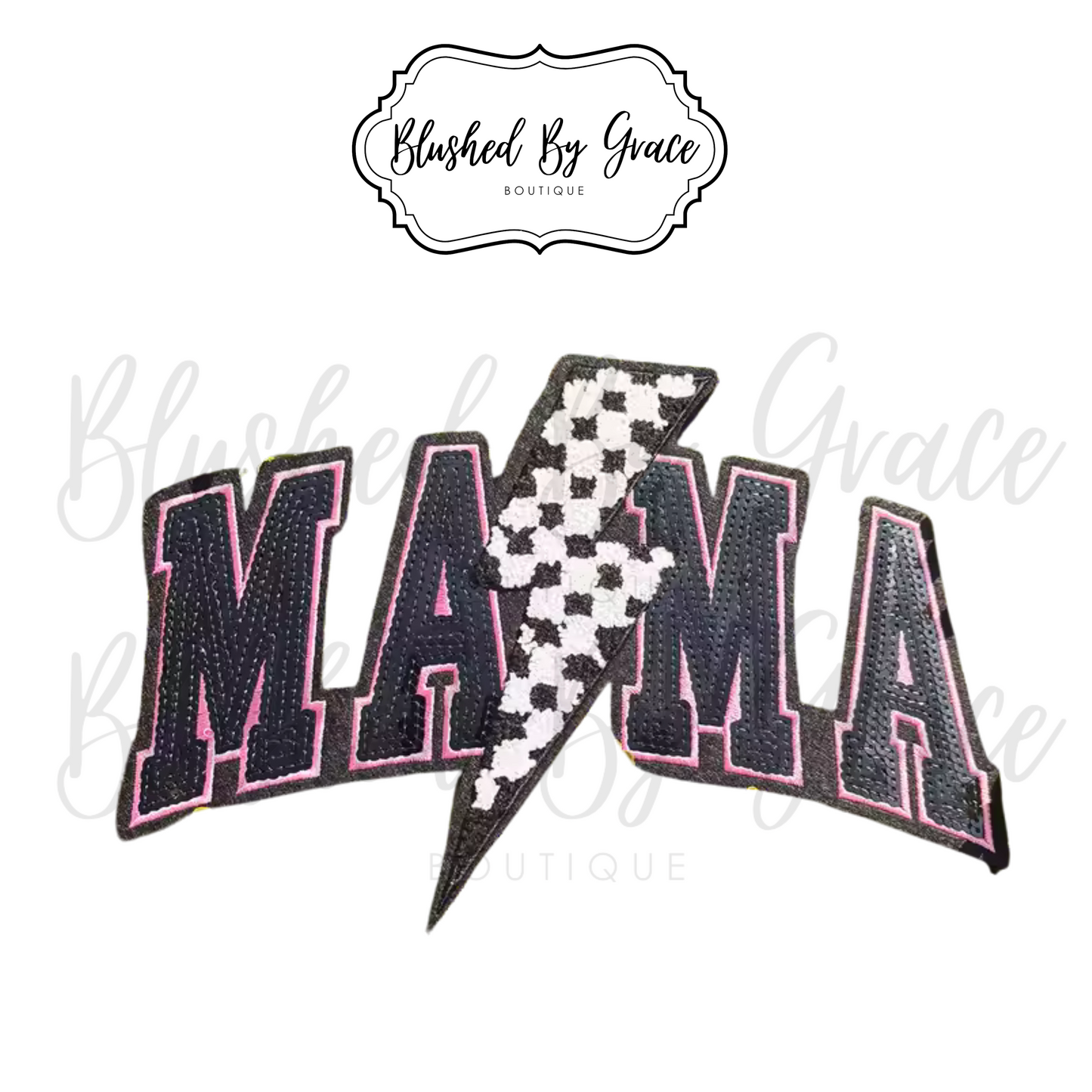 Pink & Black Electric MAMA Patch