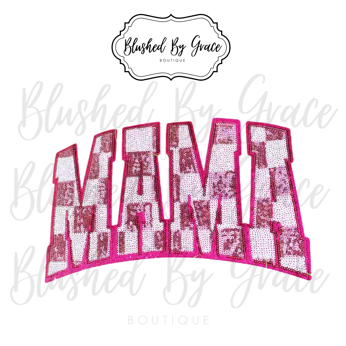 Hot Pink Checker MAMA Patch