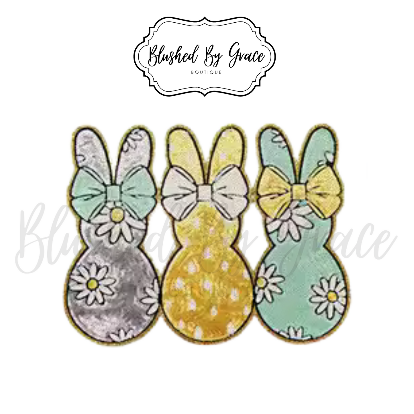 3 Peep Bow Bunny Patch