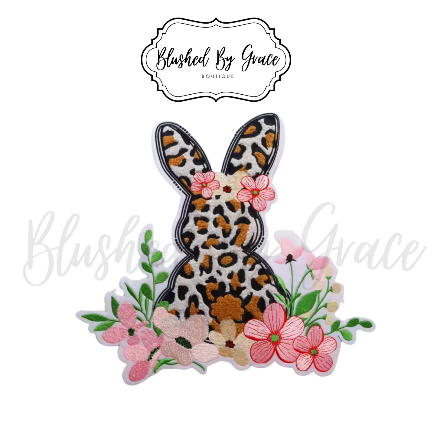 Cheetah Floral Bunny Patch