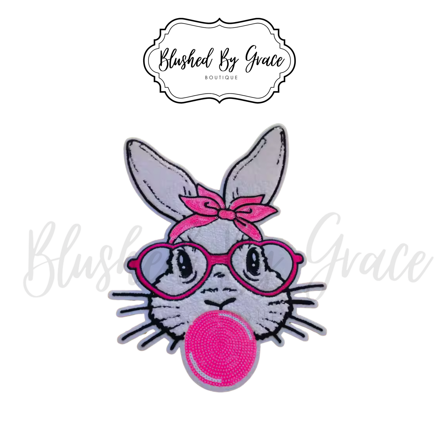 Pink Animated Bubblegum Bunny Patch
