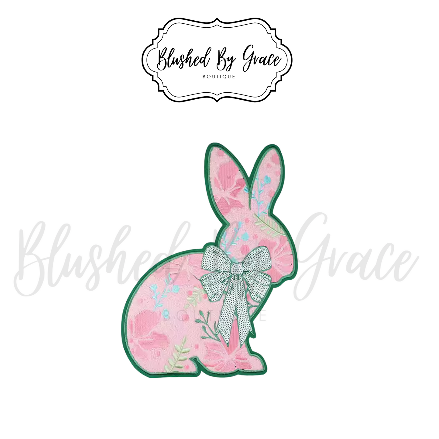 Pink Floral Bunny Patch