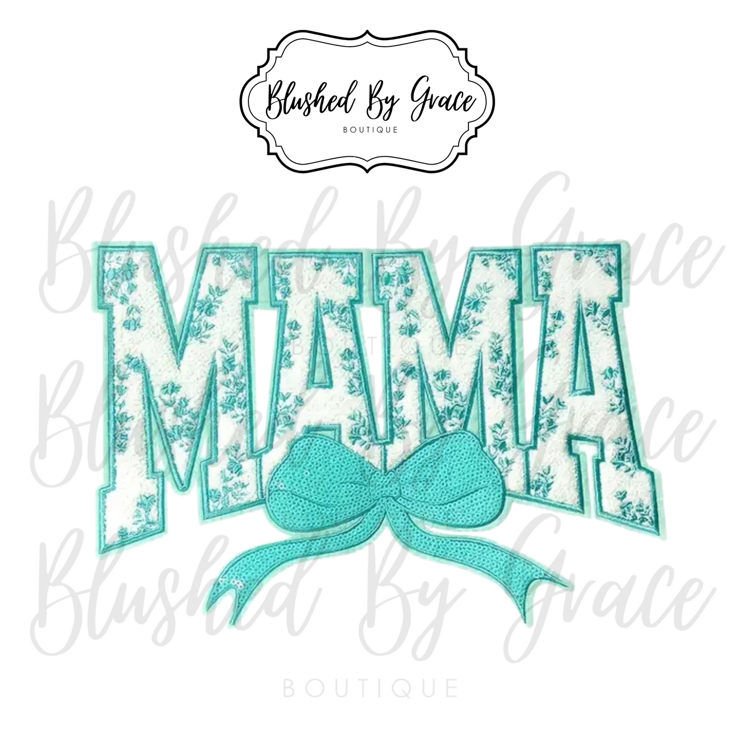 Mint Floral MAMA Patch