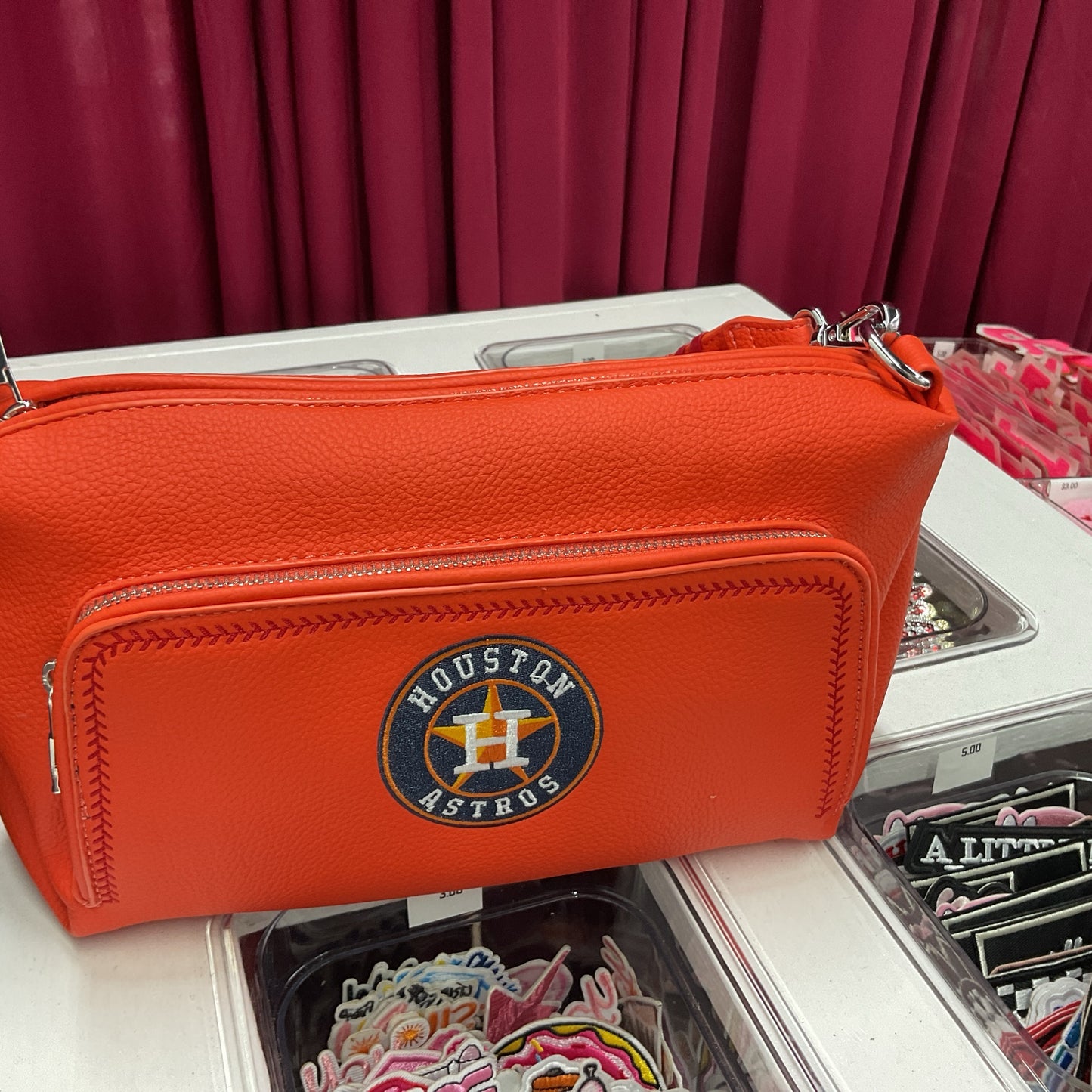 MLB Houston Astros Team Shoulder Bag/Crossbody- Orange