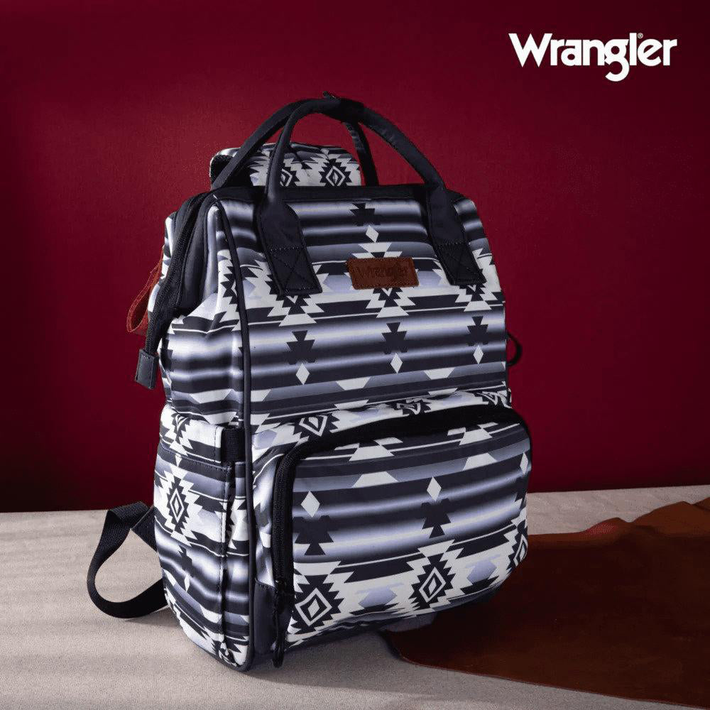 Wrangler Aztec Backpack Black - Ladies Purses