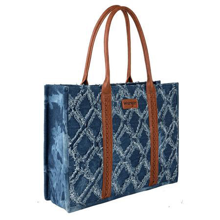 Wrangler Allover Aztec Dual Sided Print Canvas Wide Tote