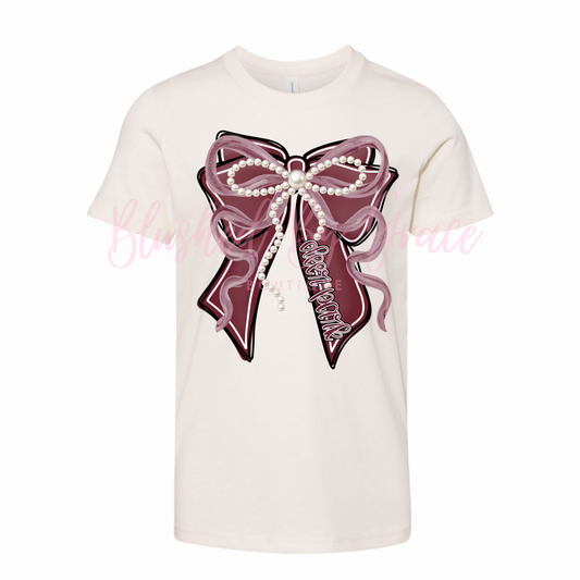 Deer Park Bow Cream Shirt