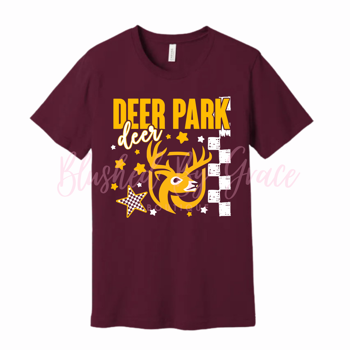 Deer Park Deer Maroon Shirt