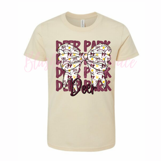 Deer Park Bow Cream Shirt