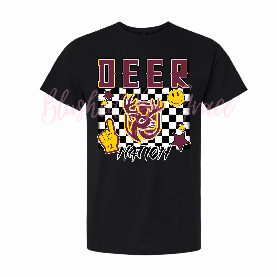 Deer Nation Black Shirt