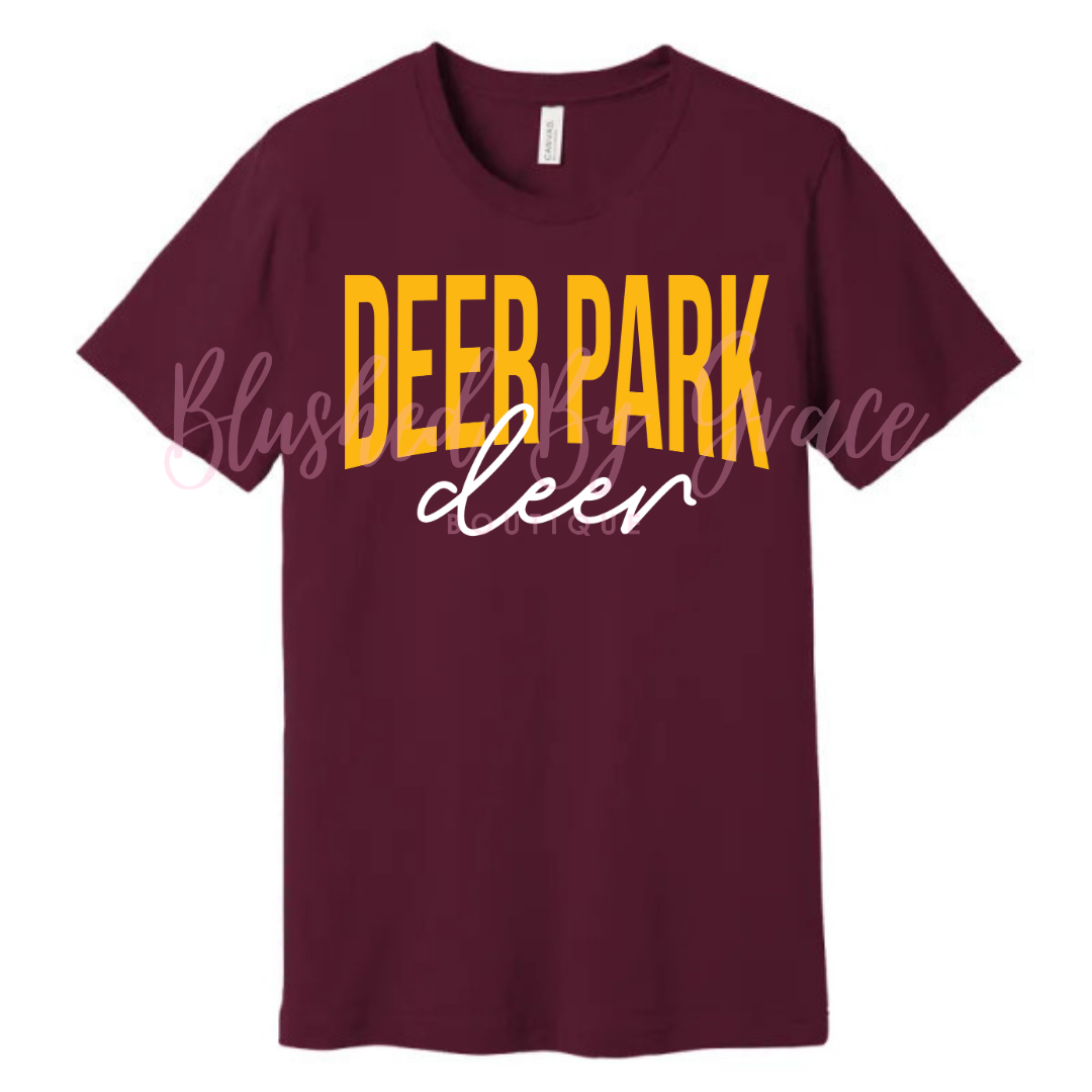 Deer Park Deer Maroon Shirt