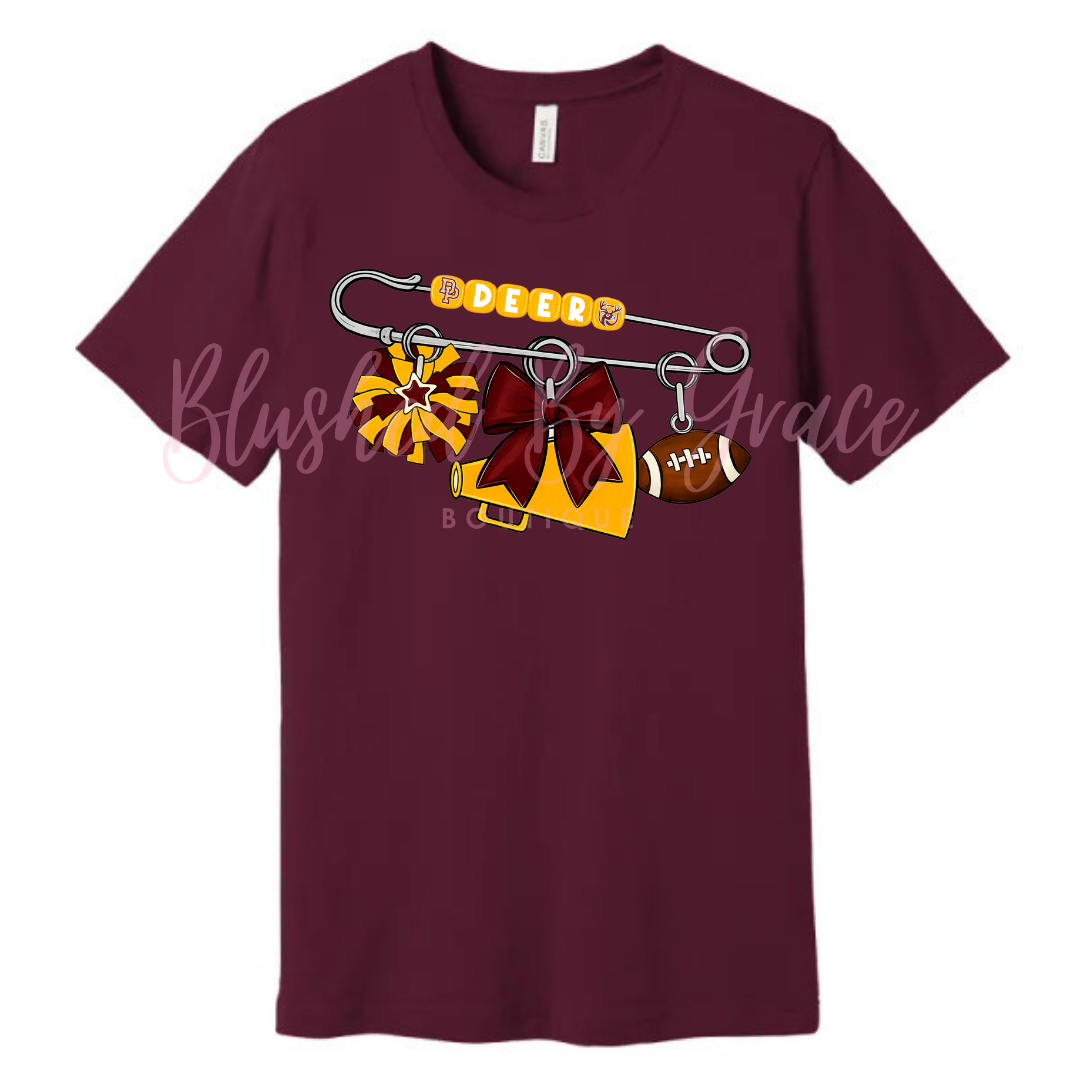 Deer Charm Maroon Shirt