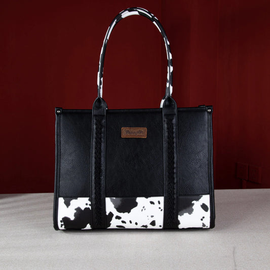 Wrangler Black and White cow print