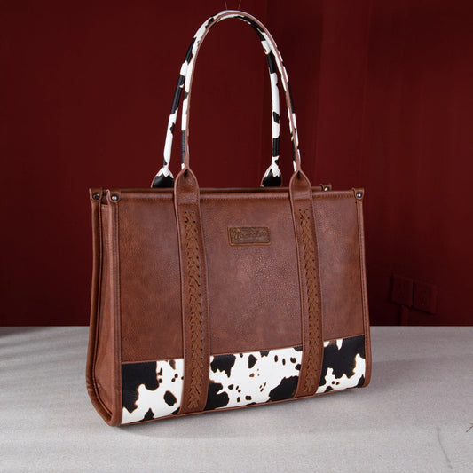 Wrangler Brown and White cow print