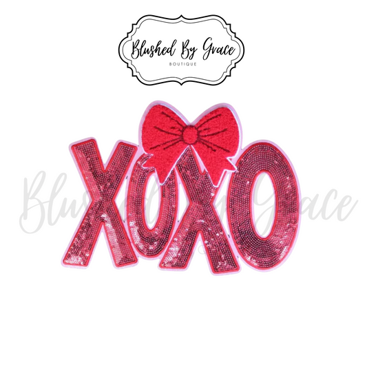 XOXO Red Bow Patch