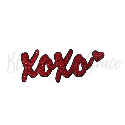 Red XOXO Sequined Patch