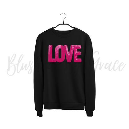 Love Sequined Patch