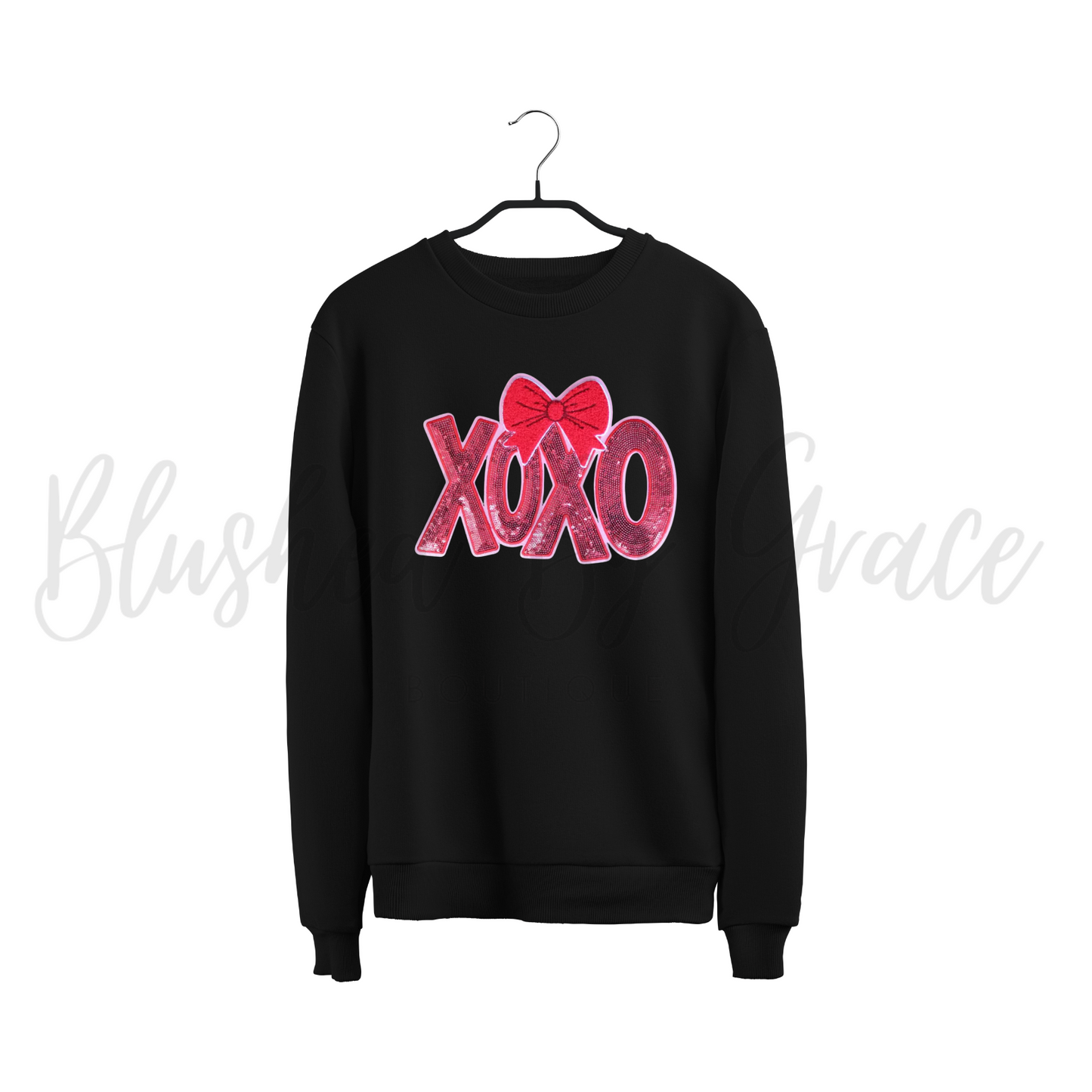 XOXO Sequined Chenille Patch