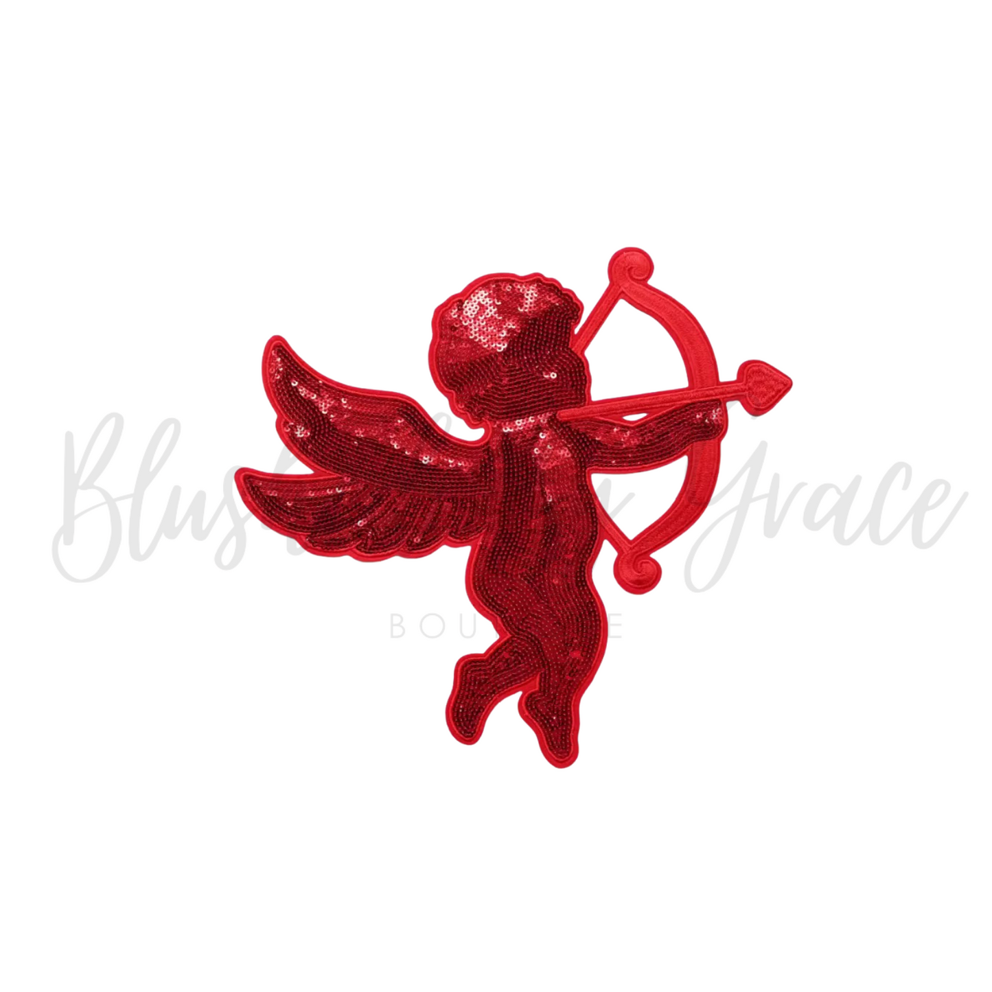 Red Cupid Sequined Patch