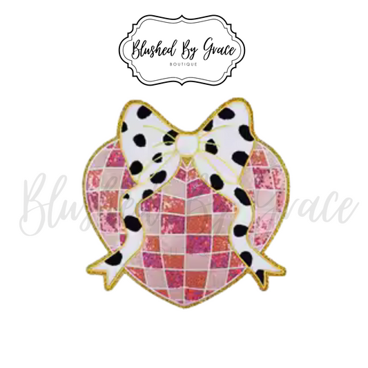 Pink Disco Heart Patch