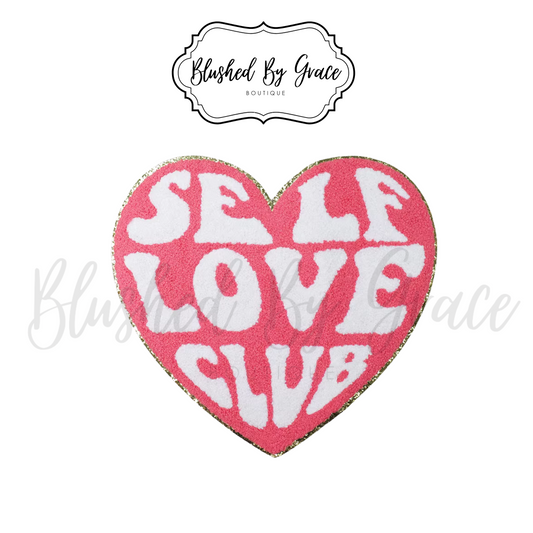 Pink Self Love Club Heart Patch
