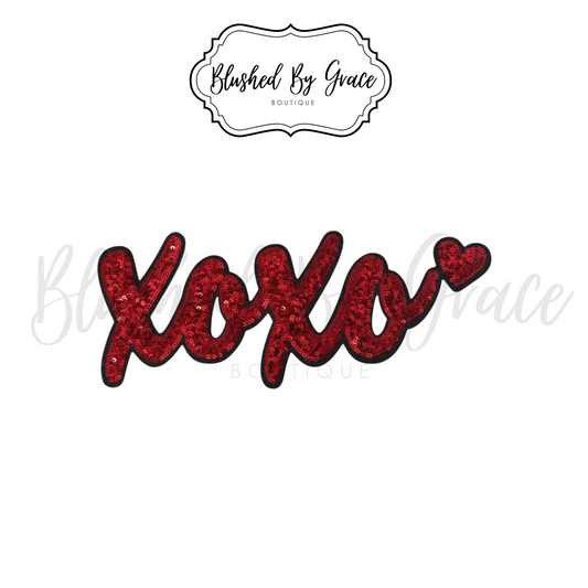 Red XOXO Heart Patch