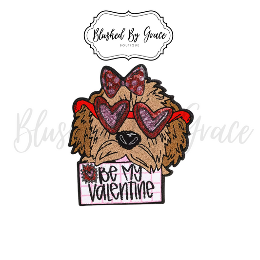 Dog Be My Valentine Patch