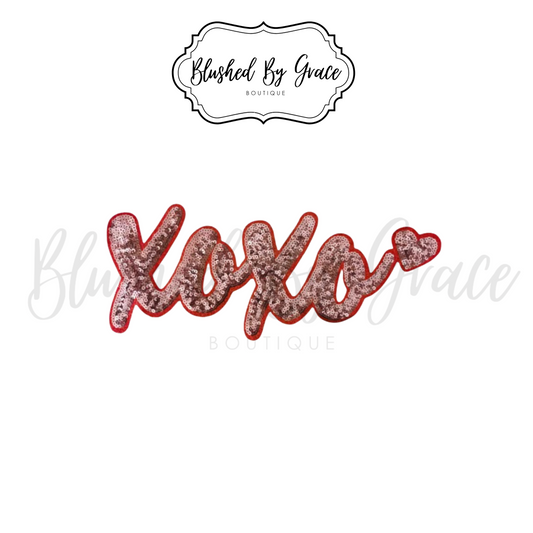Pink XOXO Heart Patch