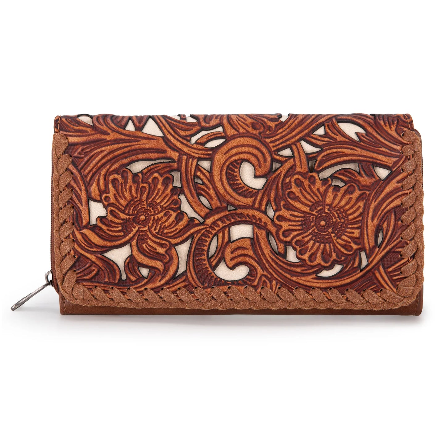 Trinity Ranch Floral Tooled Wristlet
