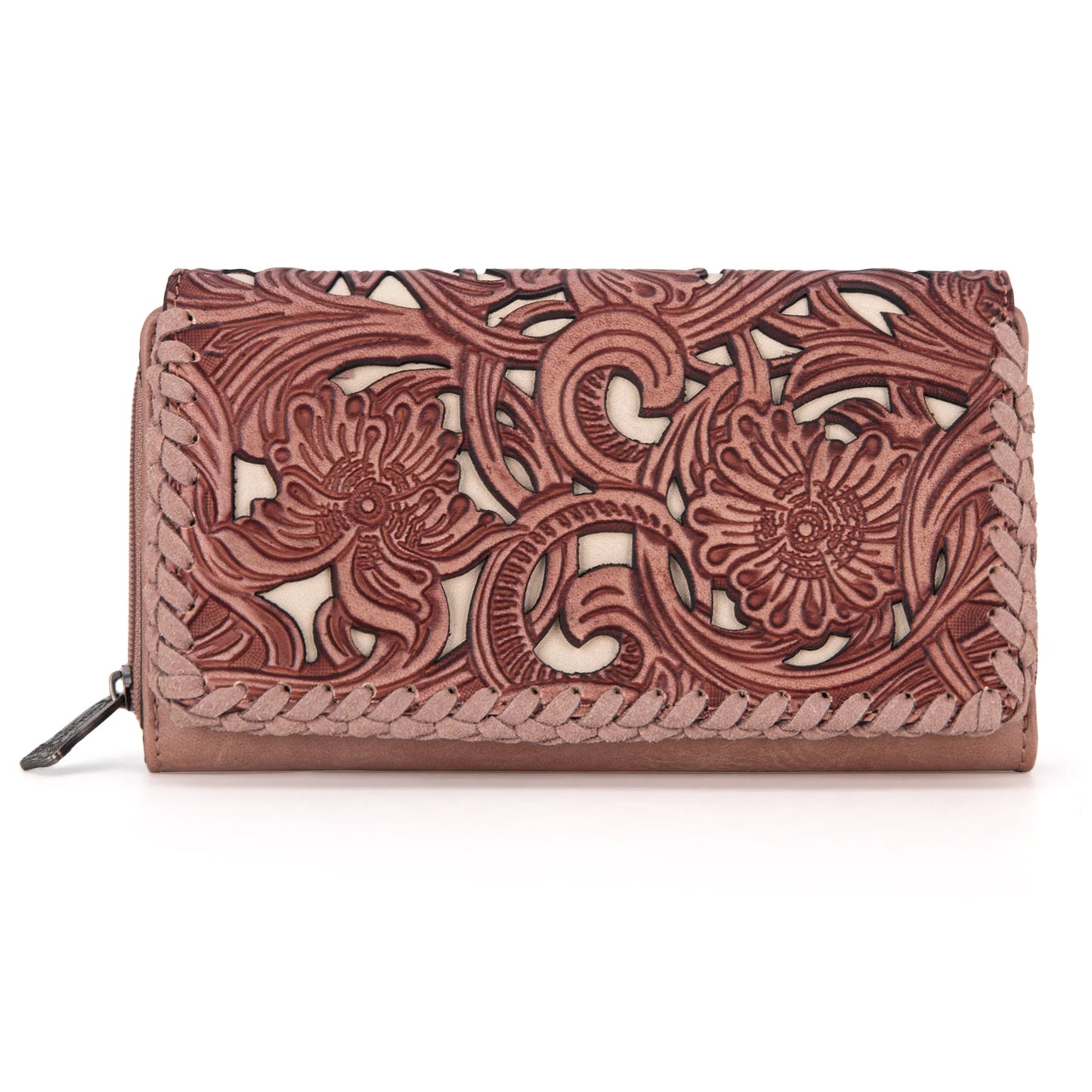 Trinity Ranch Floral Tooled Wristlet