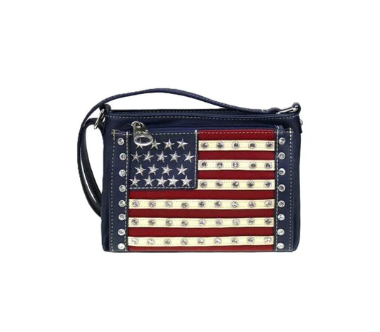 Montana West American Pride Collection Navy Organizer Crossbody