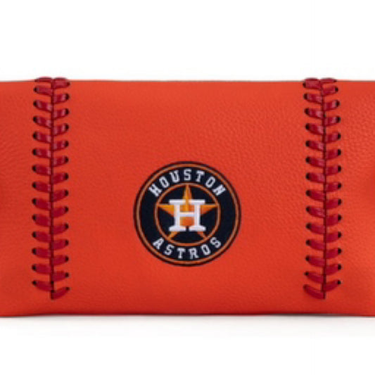 MLB Houston Astros Team Bi-Fold Clutch/Crossbody ORANGE