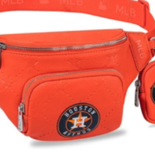 MLB Houston Astros Team Fanny Pack Belt Sling Bag Orange